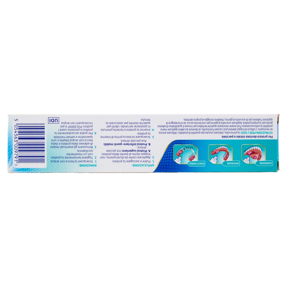 Polident Lunga Tenuta, Adesivo per Protesi Dentale, 12 Ore di Tenuta, Gusto Menta Delicata, 70 g
